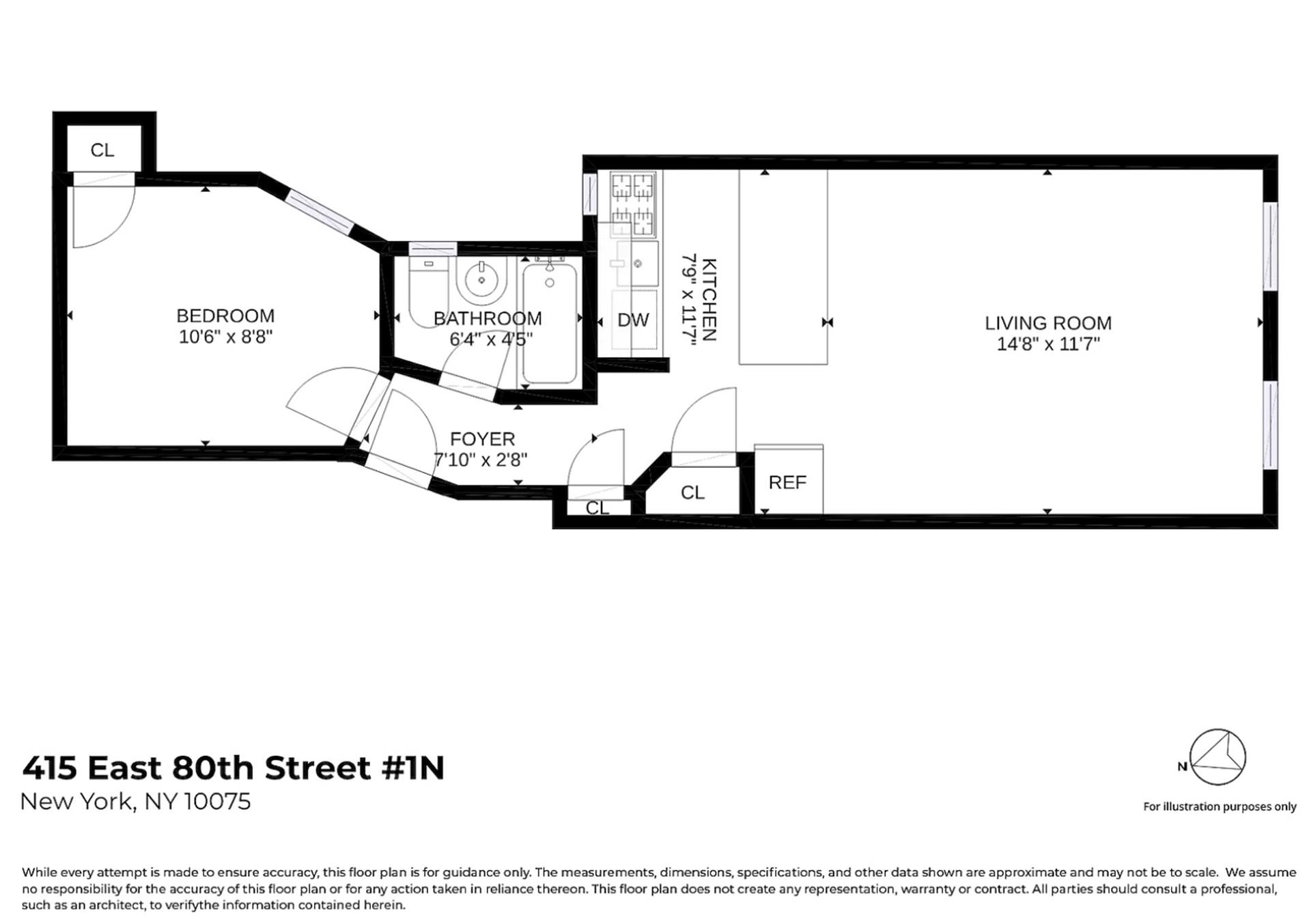 415 E 80TH Street, New York, NY 10021, 1 Bedroom Bedrooms, 4 Rooms Rooms,1 BathroomBathrooms,Residential,For Sale,80TH,RPLU-5123024461