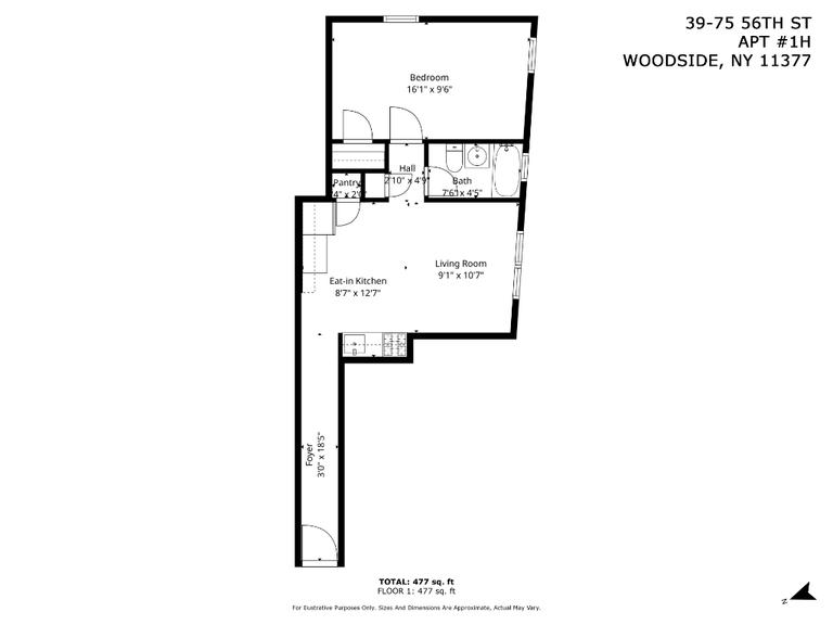 39-75 56th Street, New York, NY 11377, 1 Bedroom Bedrooms, 3 Rooms Rooms,1 BathroomBathrooms,Residential,For Sale,56th,RLMX-100108