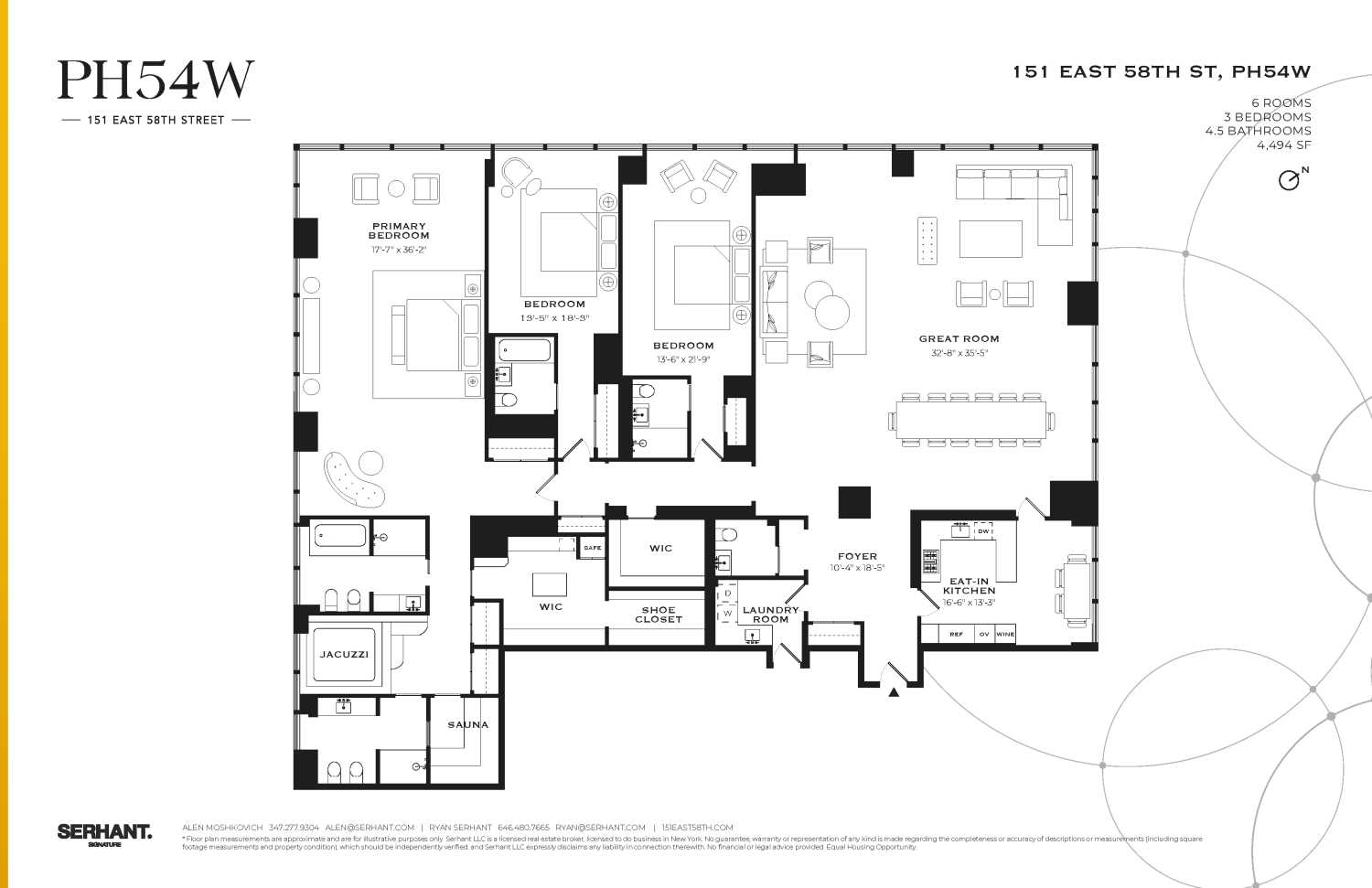 151 E 58TH Street, New York, NY 10022, 3 Bedrooms Bedrooms, 6 Rooms Rooms,5 BathroomsBathrooms,Residential,For Sale,One Beacon Court,58TH,RPLU-1032523033409