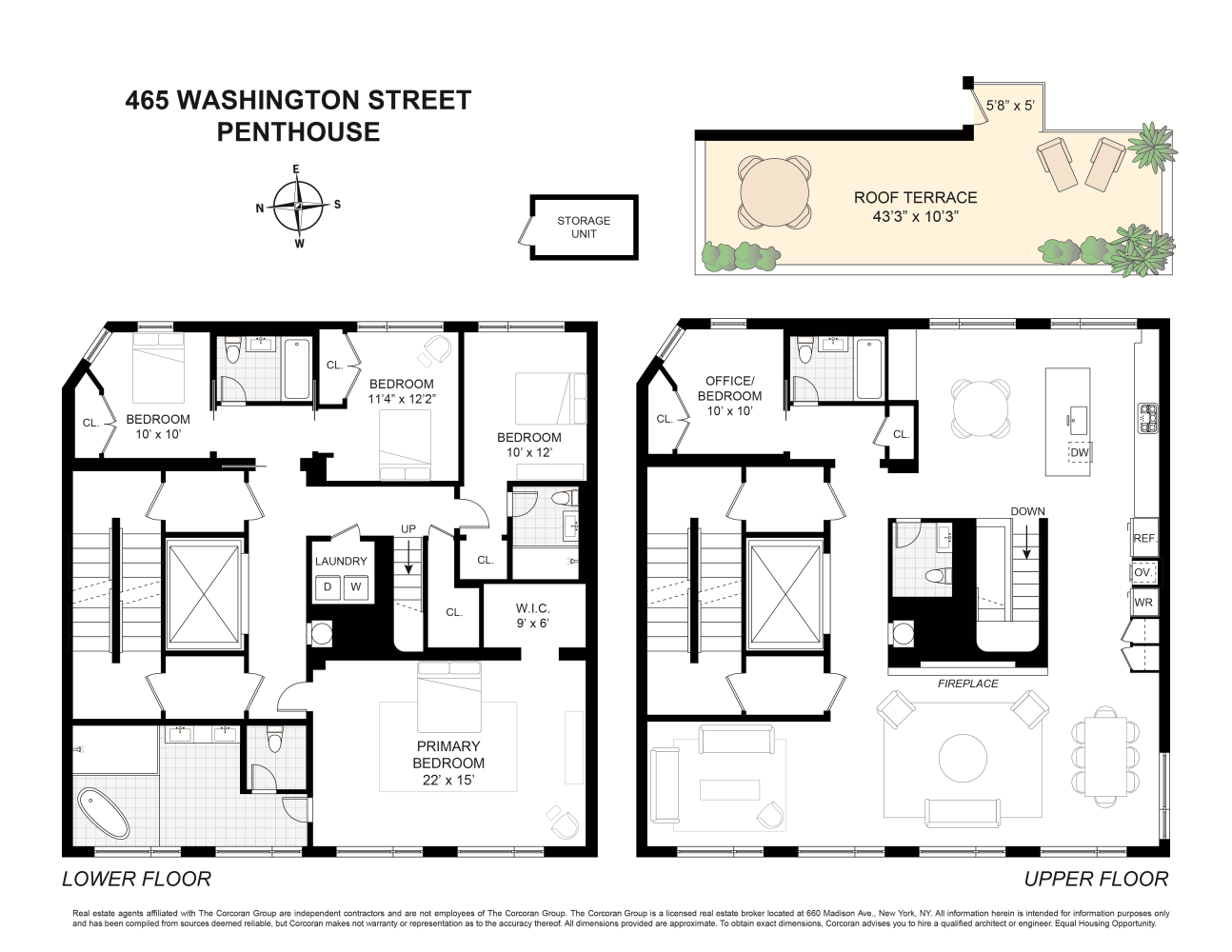 Floorplan for 465 Washington Street, PH