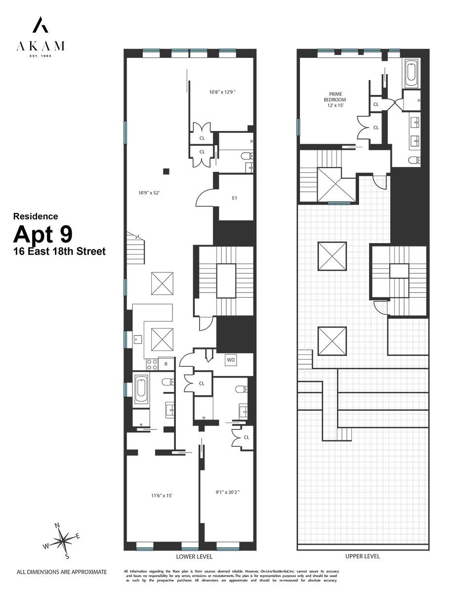Floorplan for 16 East 18th Street, 9