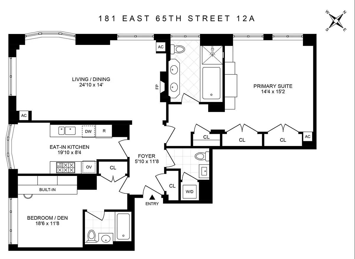 Floorplan for 181 East 65th Street, A12