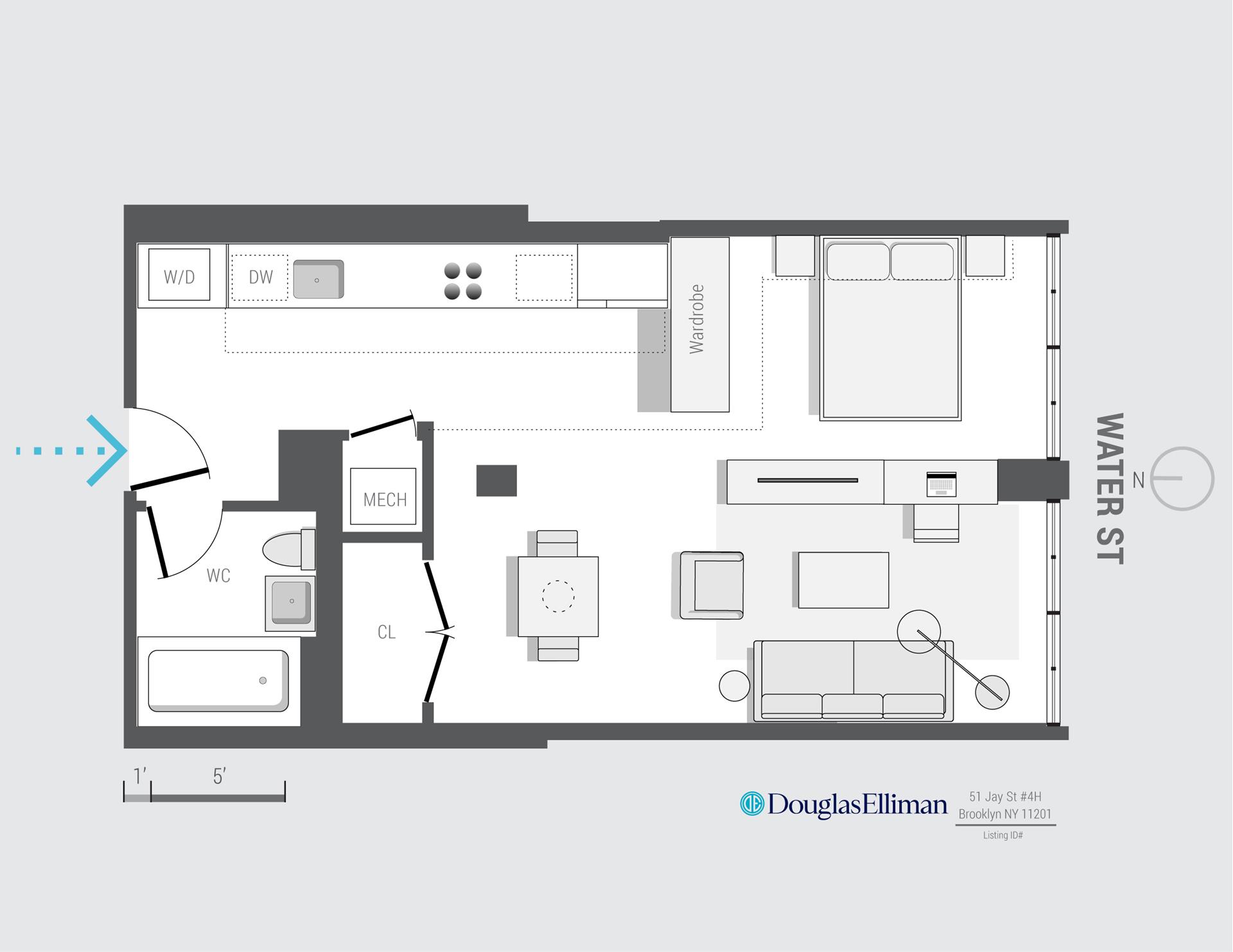 Floorplan for 51 Jay Street, 4H