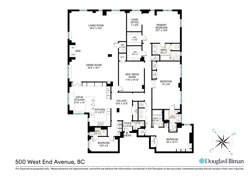 Floorplan for 500 West End Avenue, 8C