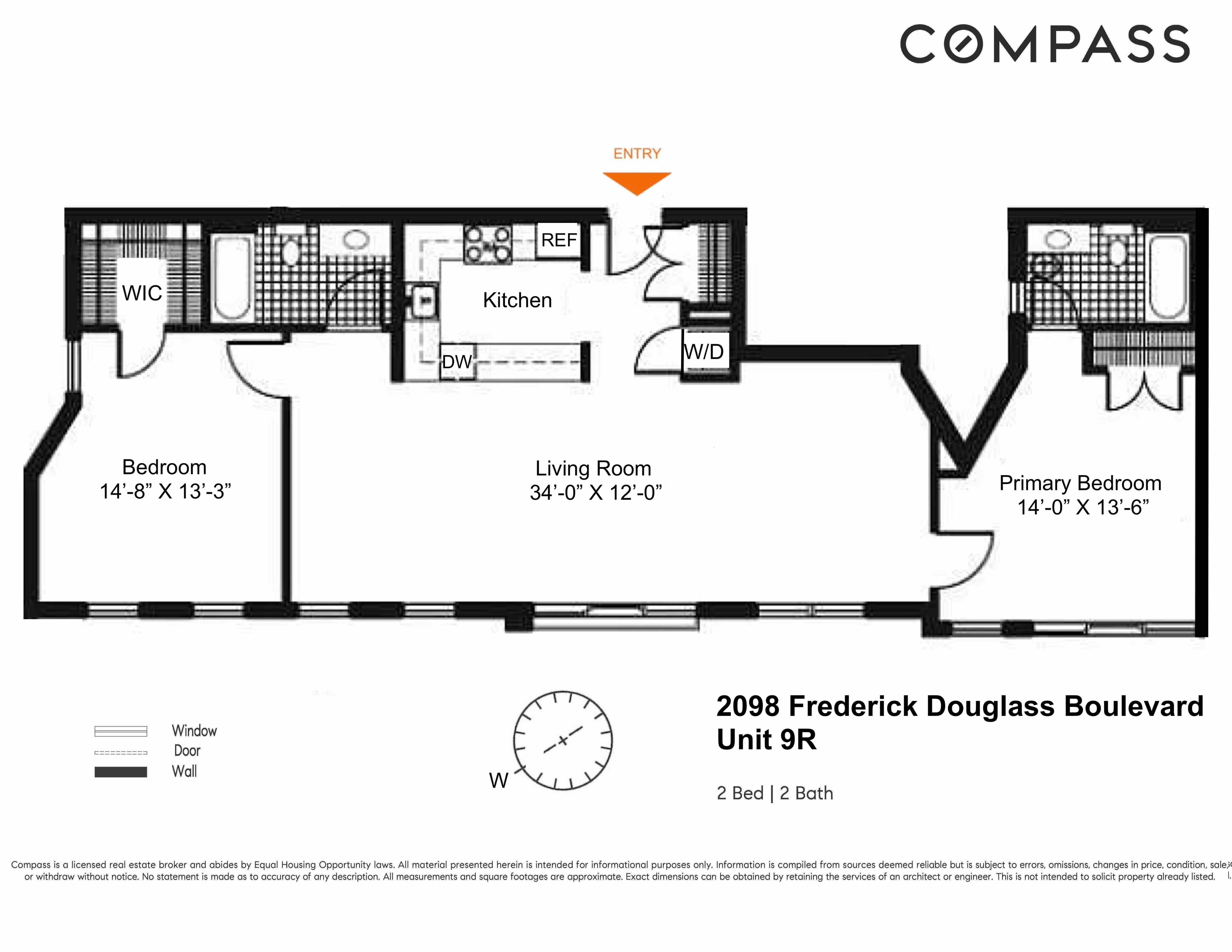 Floorplan for 2098 Frederick Douglass Boulevard, 9R