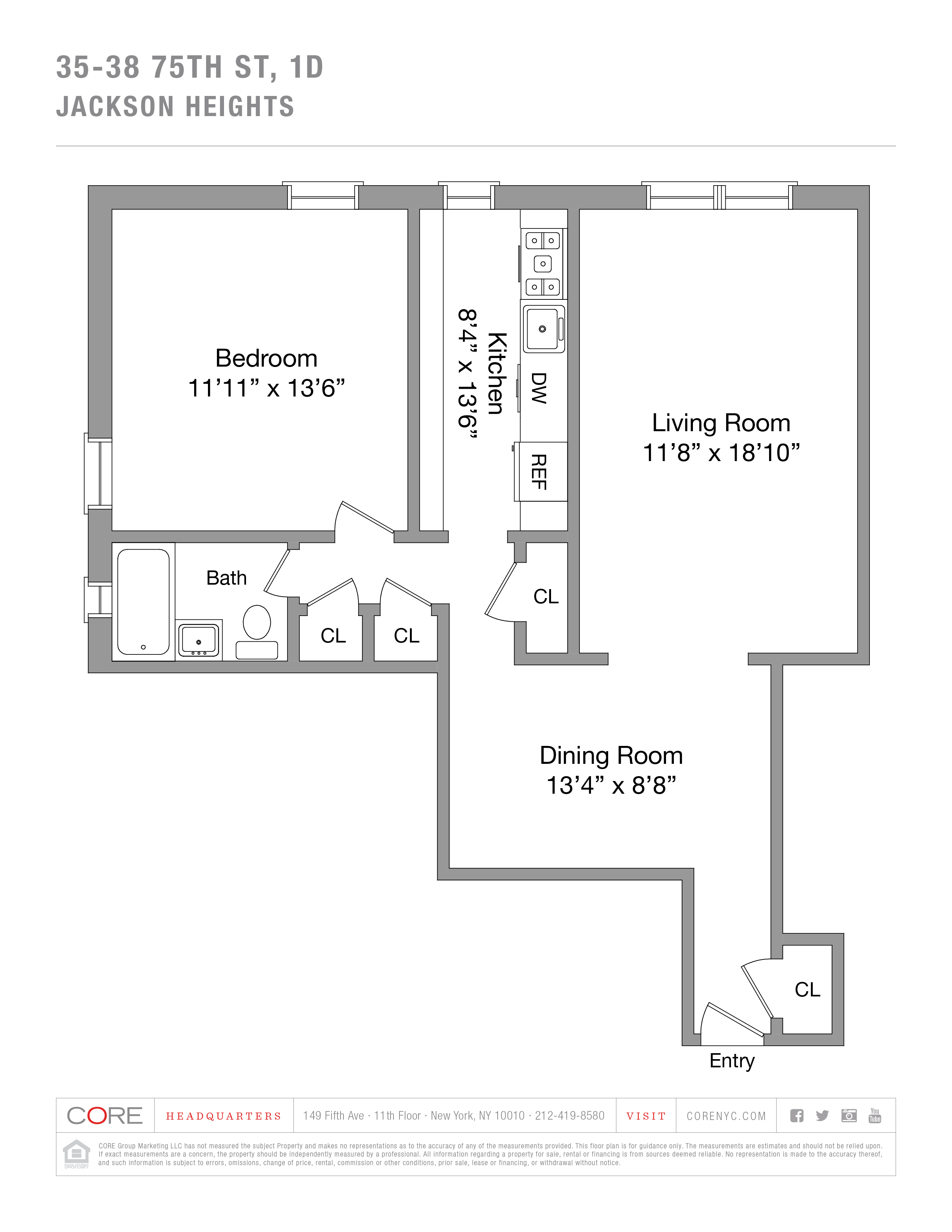 35-38 75th Street, New York, NY 11372, 1 Bedroom Bedrooms, 4 Rooms Rooms,1 BathroomBathrooms,Residential,For Sale,35-38 75th Street,75th,PRCH-21022254