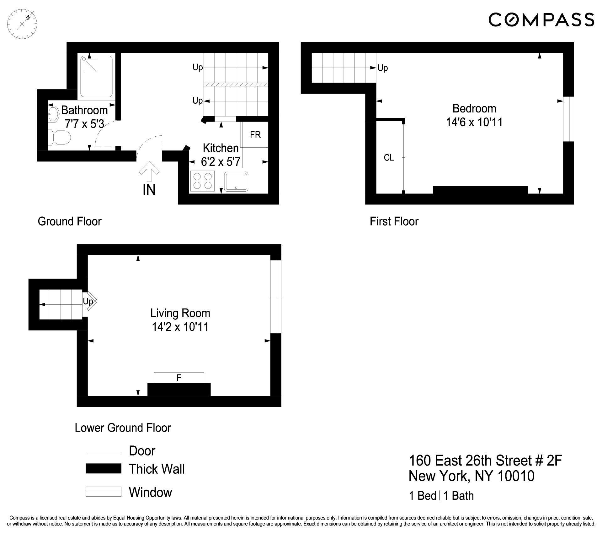 160 E 26th Street, New York, NY 10010, 1 Bedroom Bedrooms, 3 Rooms Rooms,1 BathroomBathrooms,Residential,For Sale,26th,COMP-1600896459370126161