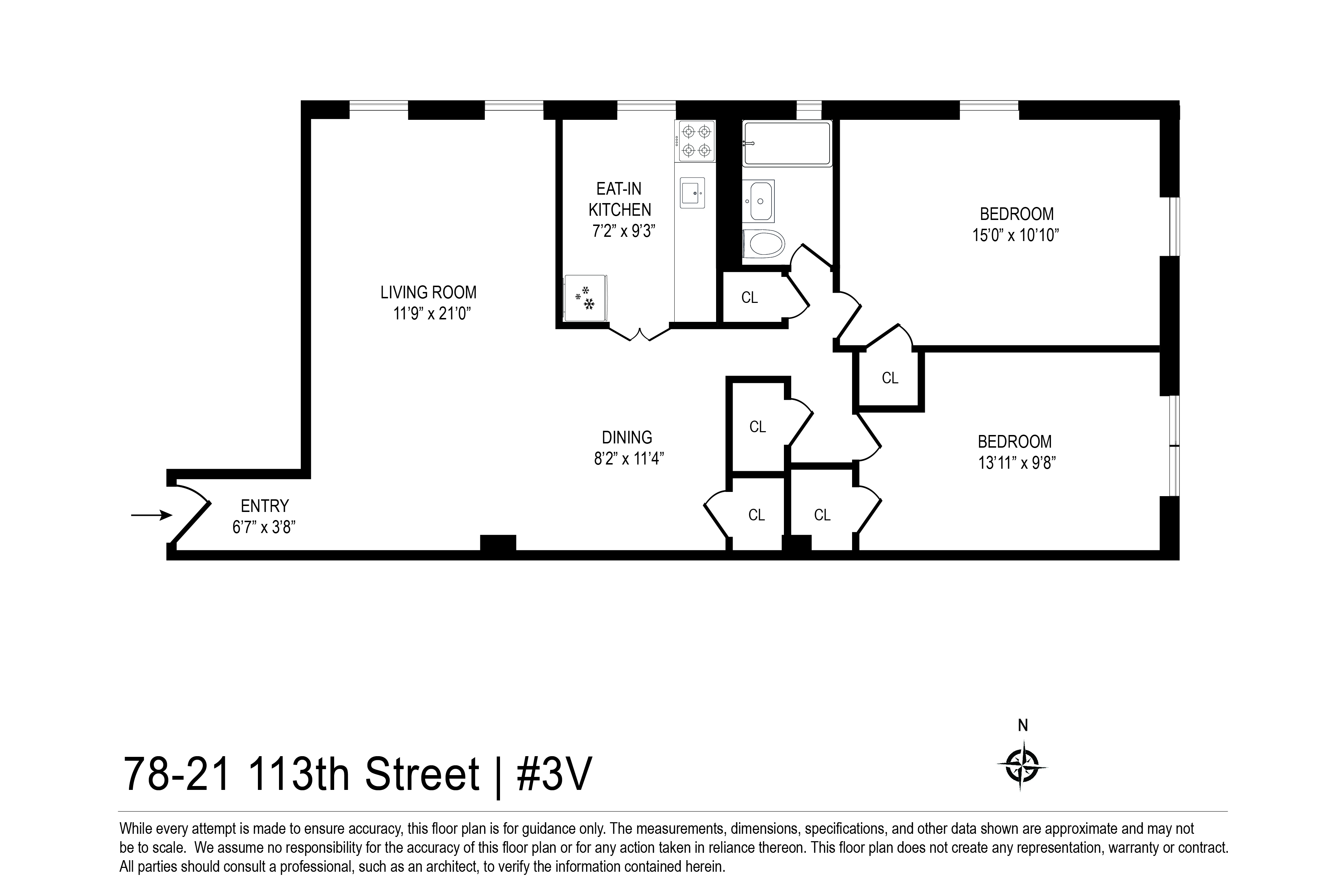 72-81 113th Street, New York, NY 11375, 2 Bedrooms Bedrooms, 4 Rooms Rooms,1 BathroomBathrooms,Residential,For Sale,113th,PRCH-21007833