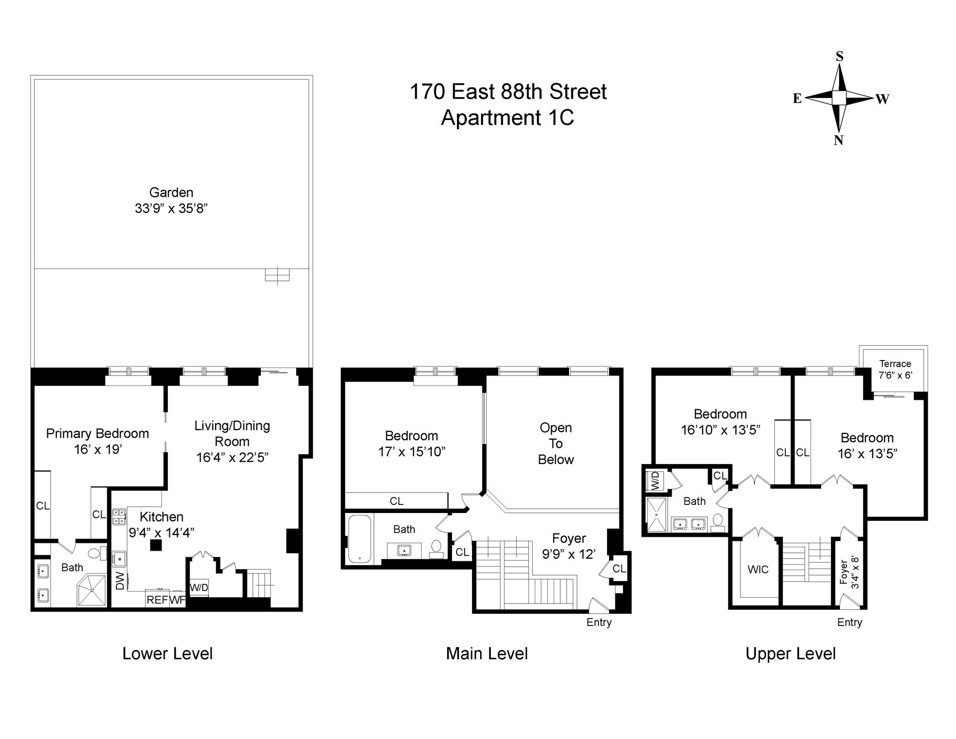 Floorplan for 170 East 88th Street, 1C