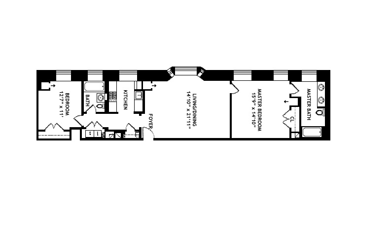 Floorplan for 1 Central Park, 1010