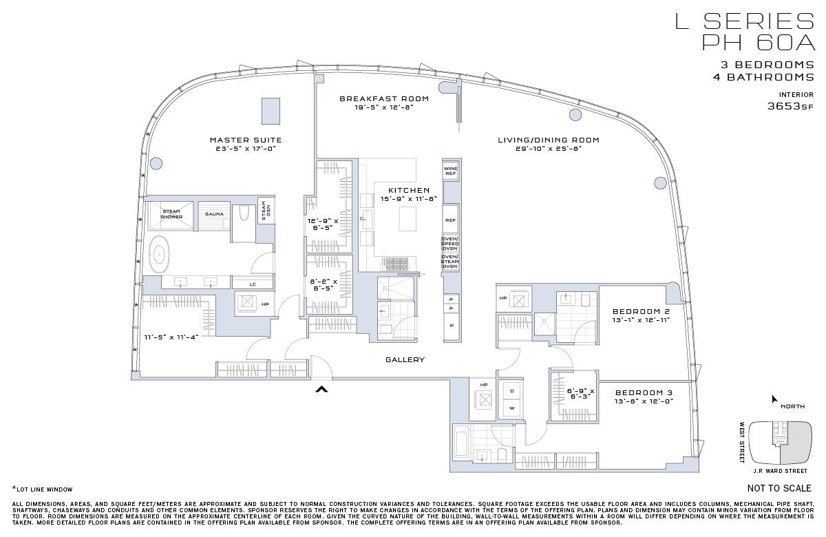 Floorplan for 50 West Street, PH-60A