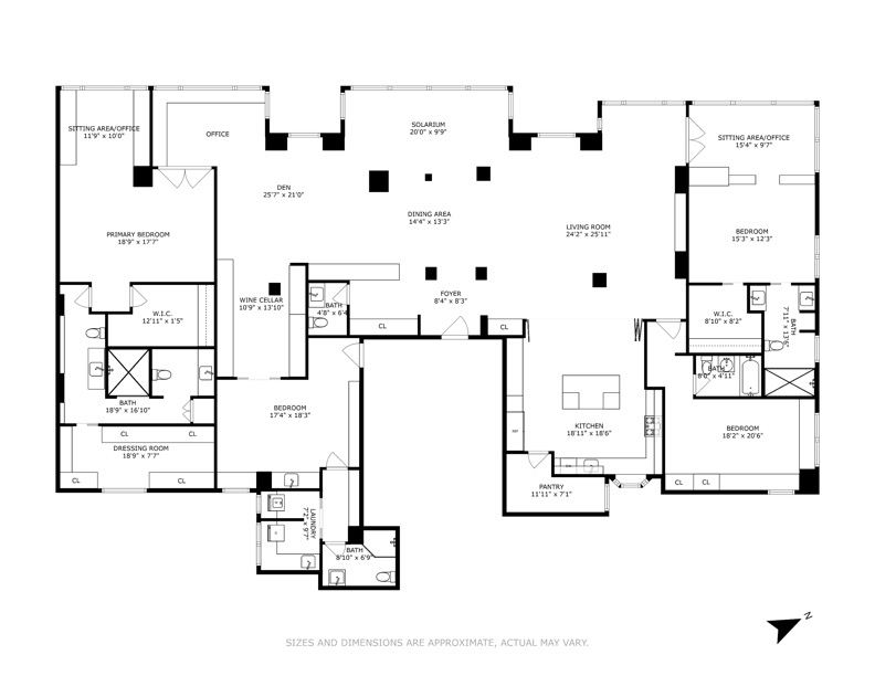 Floorplan for 1056 5th Avenue, 8ABC