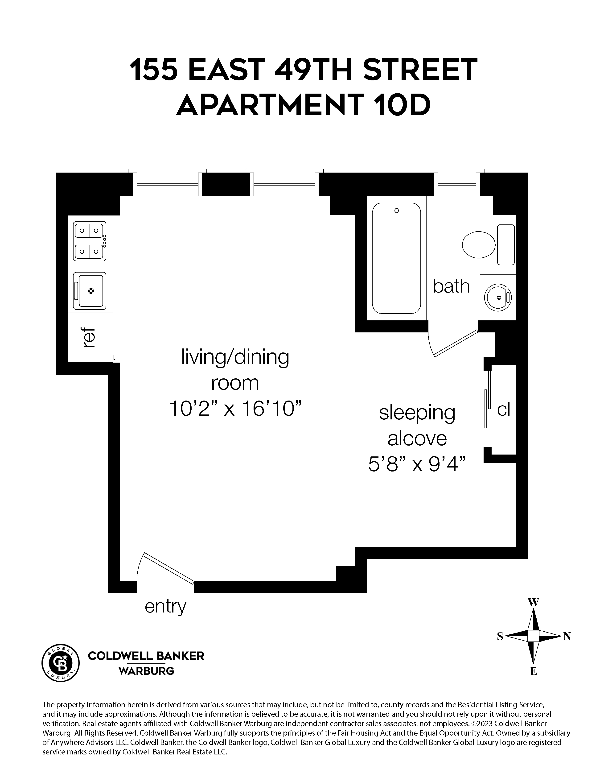 155 E 49TH Street, New York, NY 10017, 2 Rooms Rooms,1 BathroomBathrooms,Residential,For Sale,49TH,RPLU-8923074569