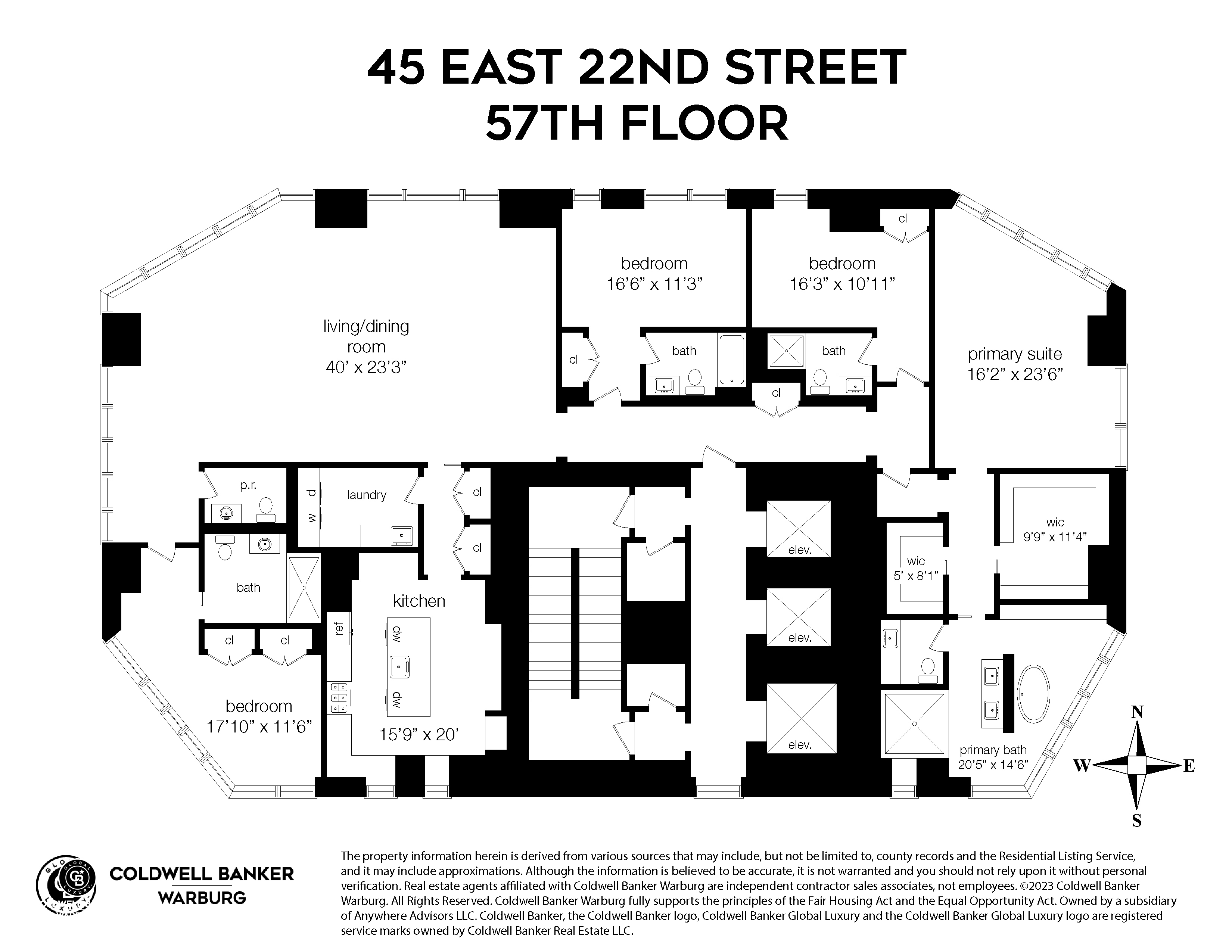 Floorplan for 45 East 22nd Street, 57THFLOOR