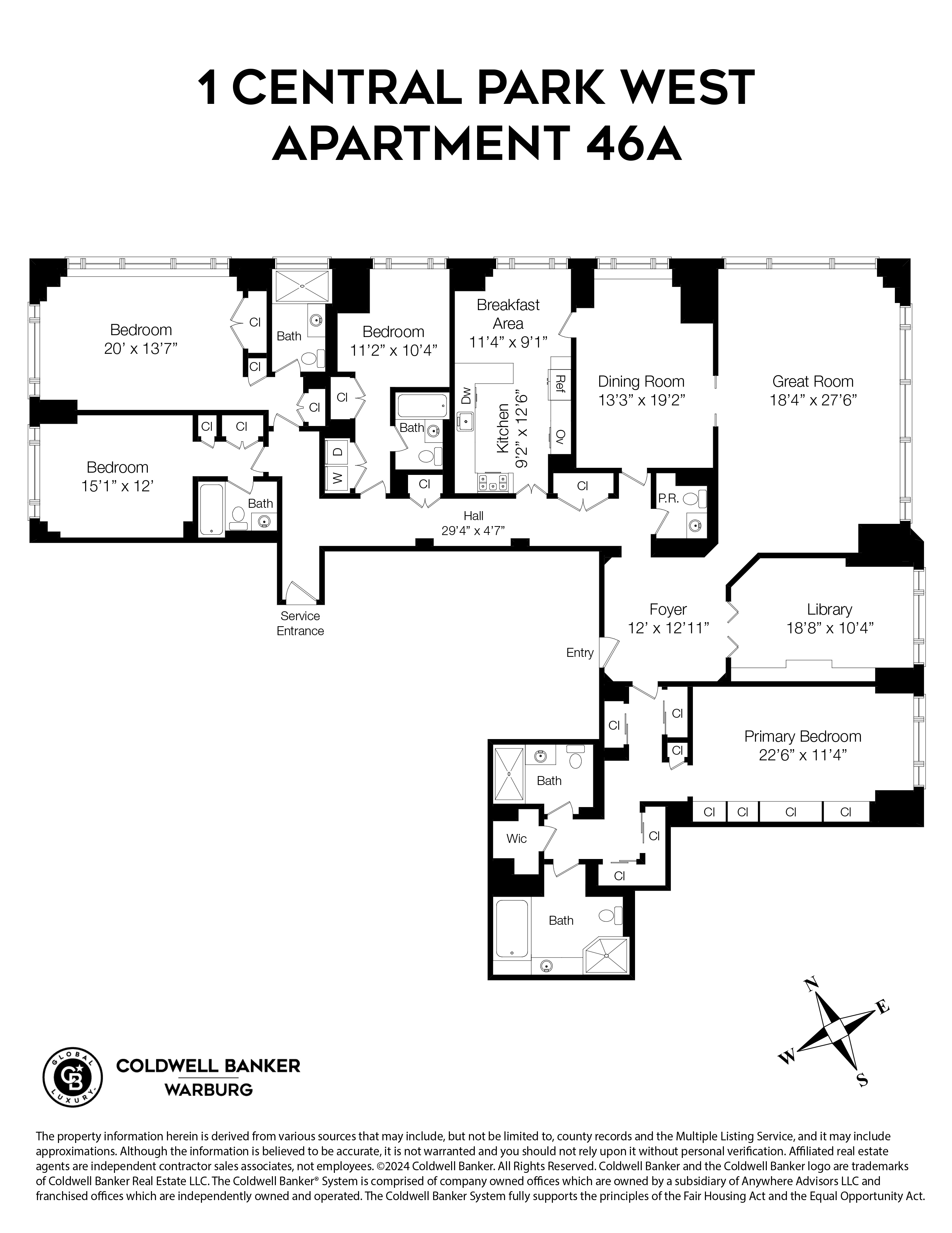 Floorplan for 1 Central Park, 46A