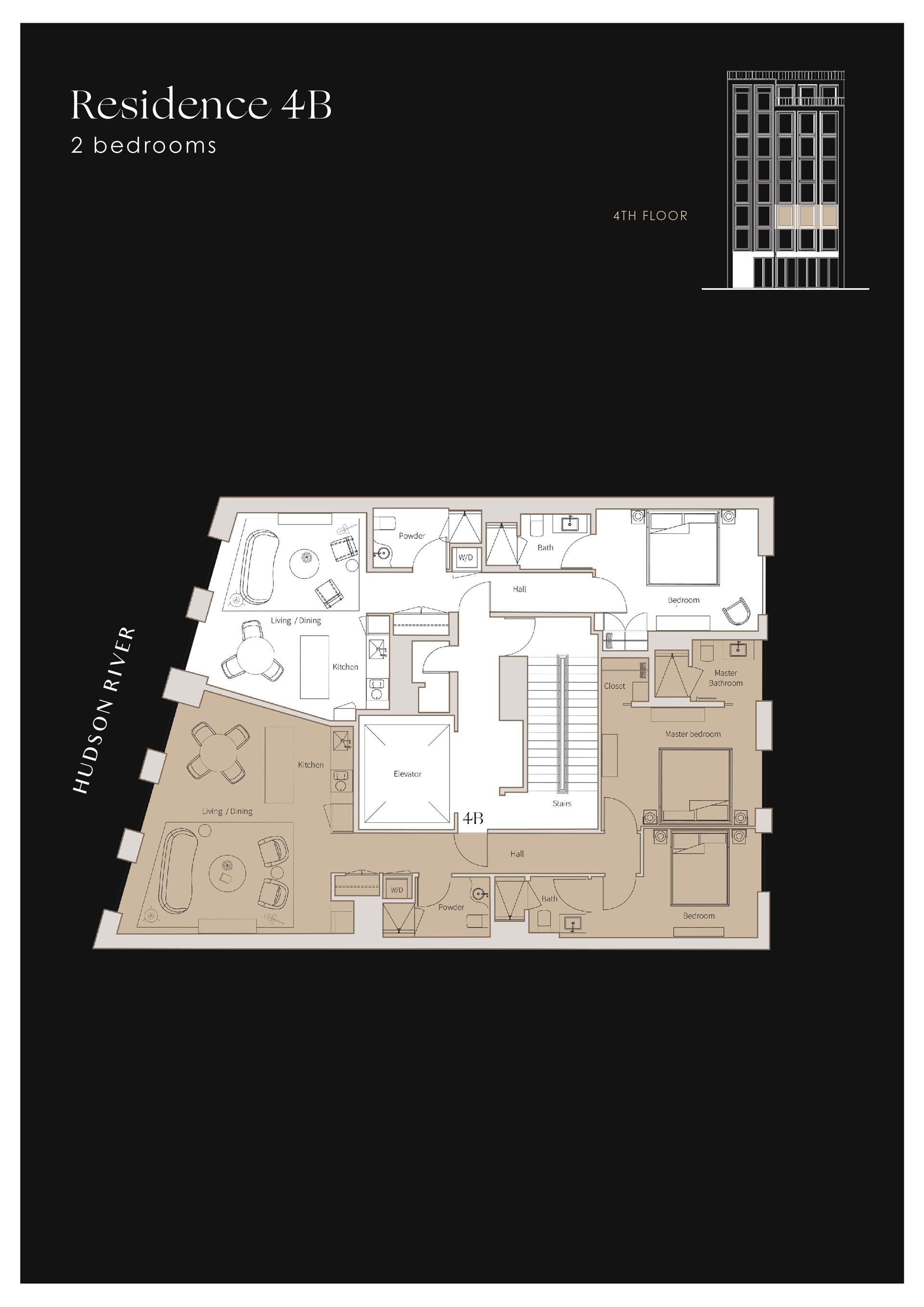 Floorplan for 401 West Street, 4B