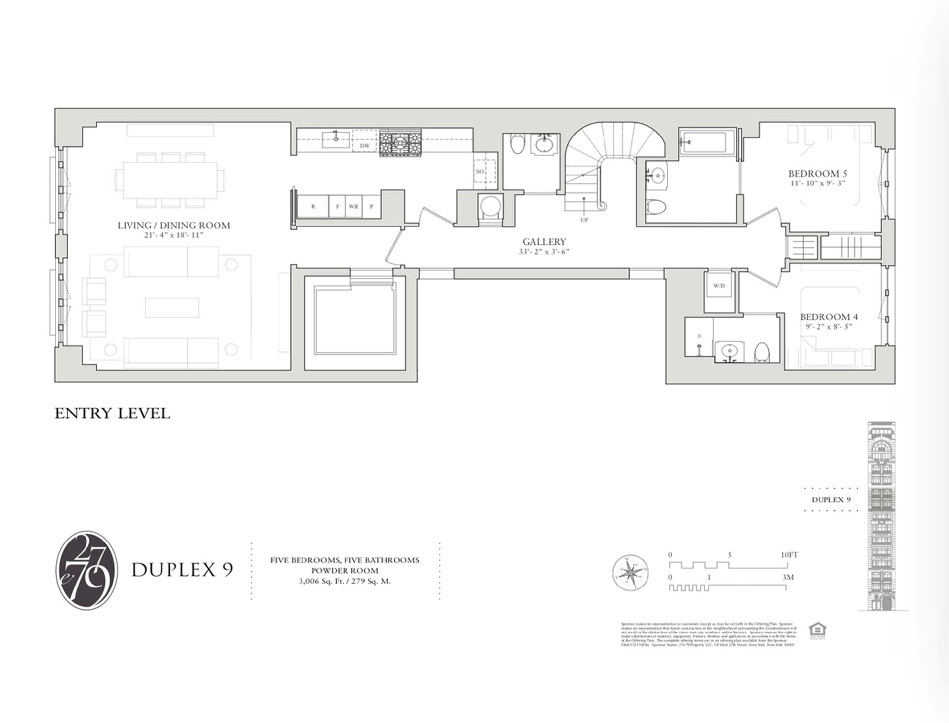 Floorplan for 27 East 79th Street, 9/10