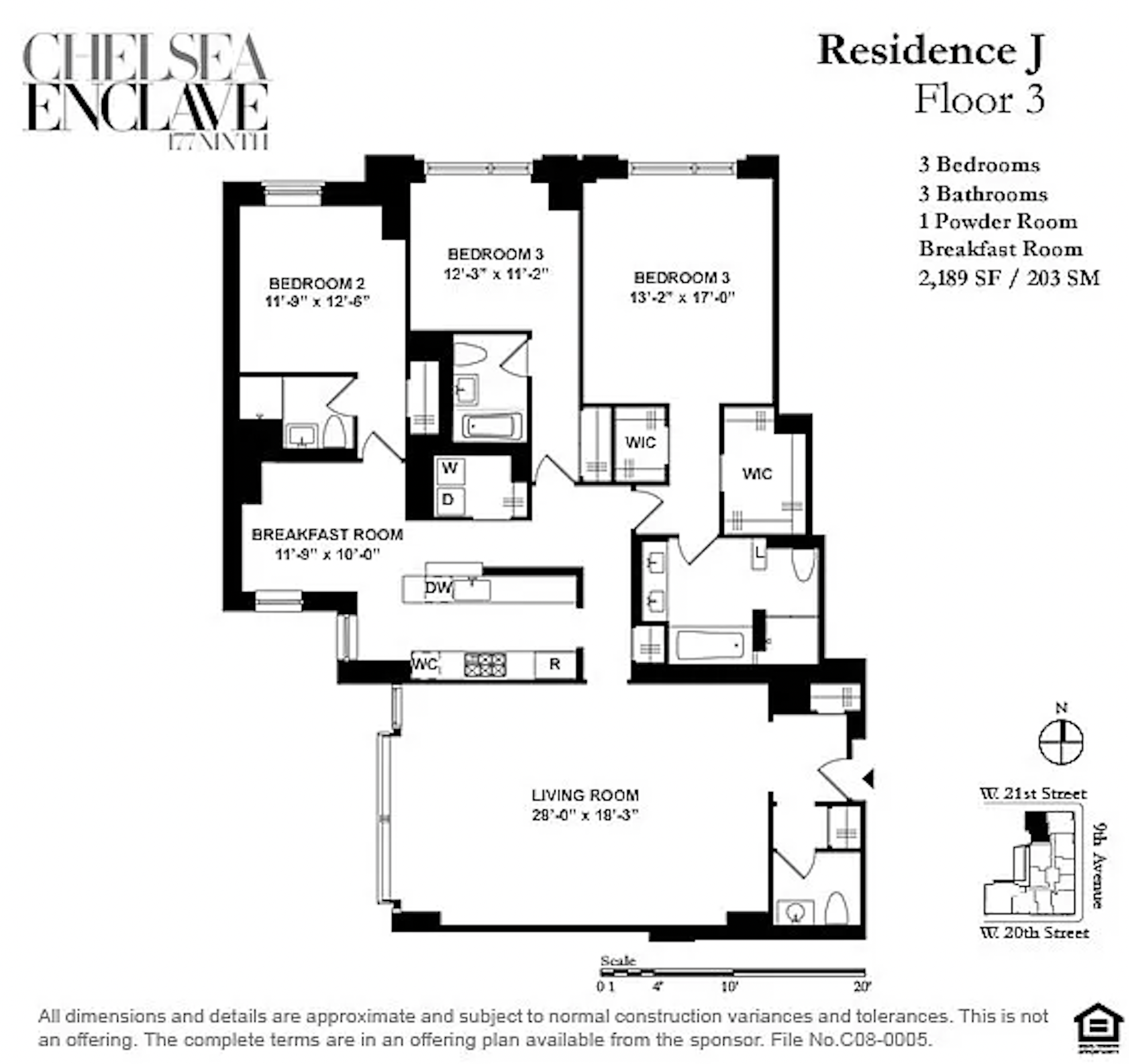 Floorplan for 177 9th Avenue, 3J