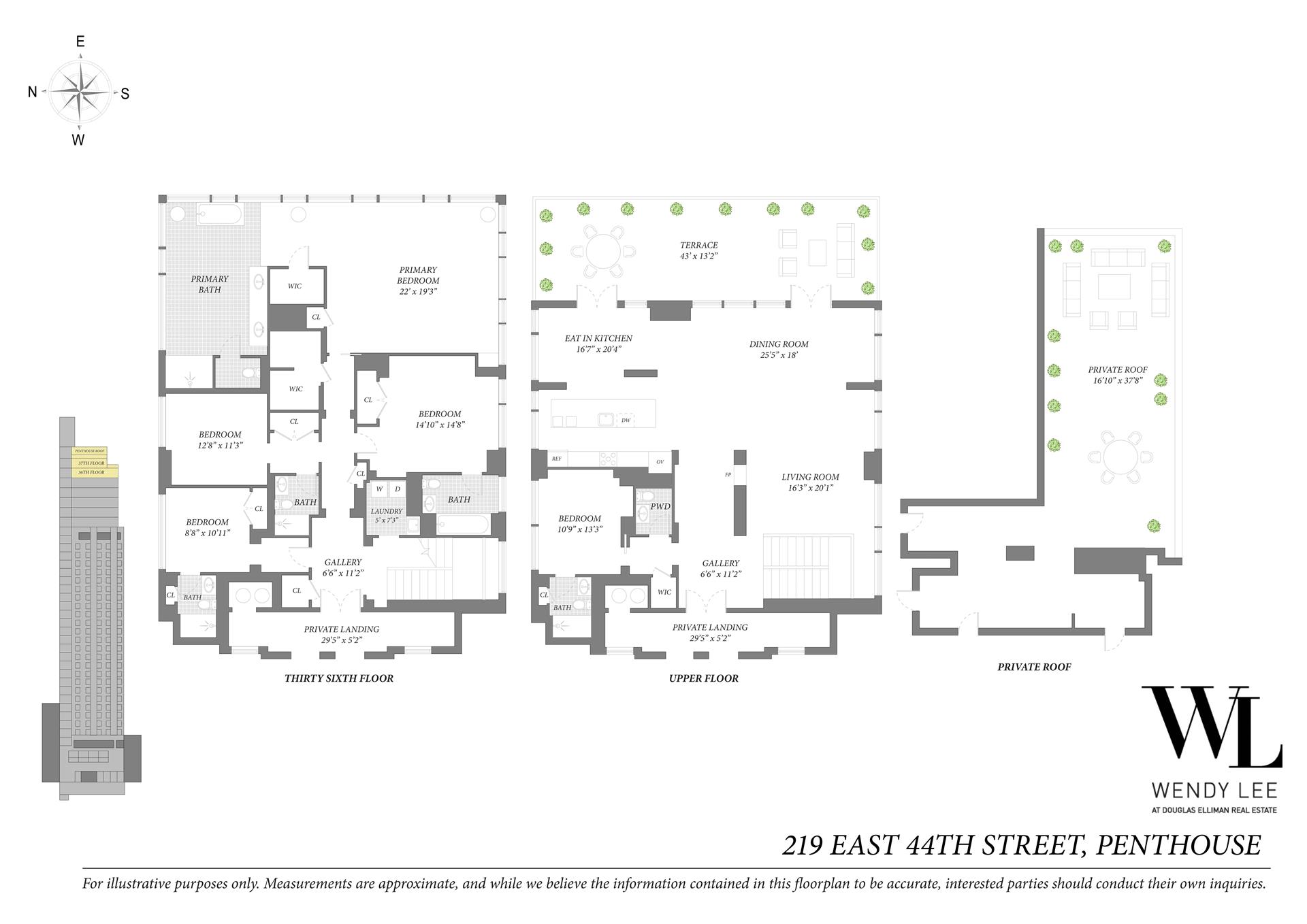 Floorplan for 219 East 44th Street, PH