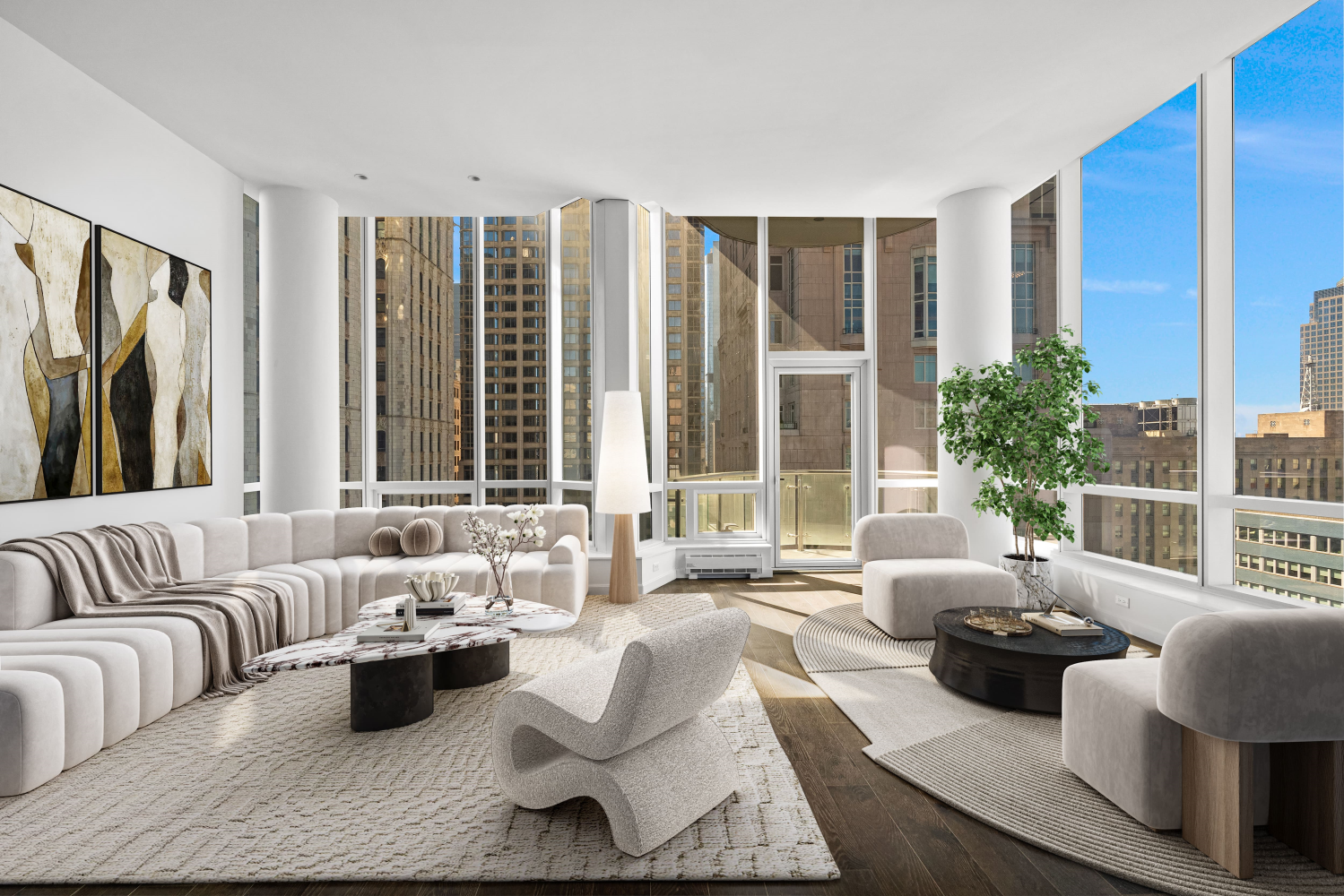 19 Park Place Ph, Tribeca, Downtown, NYC - 3 Bedrooms  
3.5 Bathrooms  
7 Rooms - 