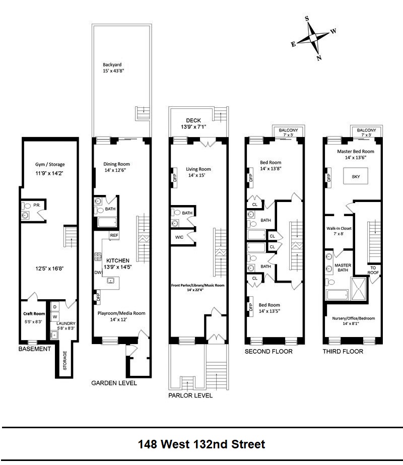 Floorplan for 148 West 132nd Street