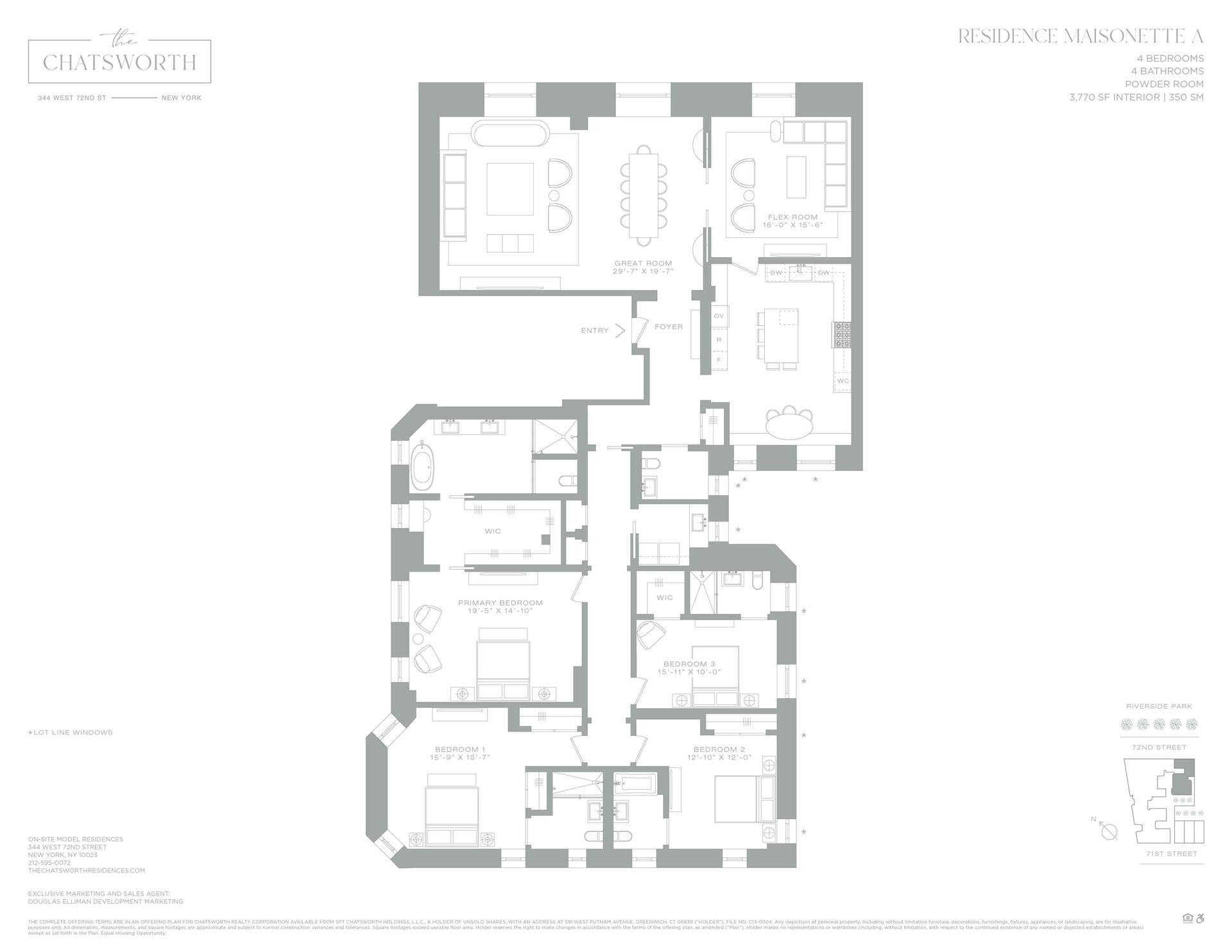Floorplan for 344 West 72nd Street, MAISONETTE