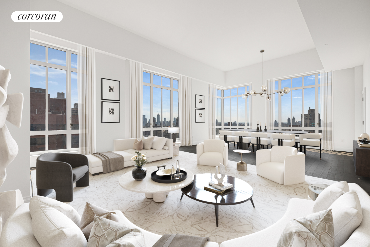 200 East 95th Street 27A, Yorkville, Upper East Side, NYC - 5 Bedrooms  
4.5 Bathrooms  
8 Rooms - 