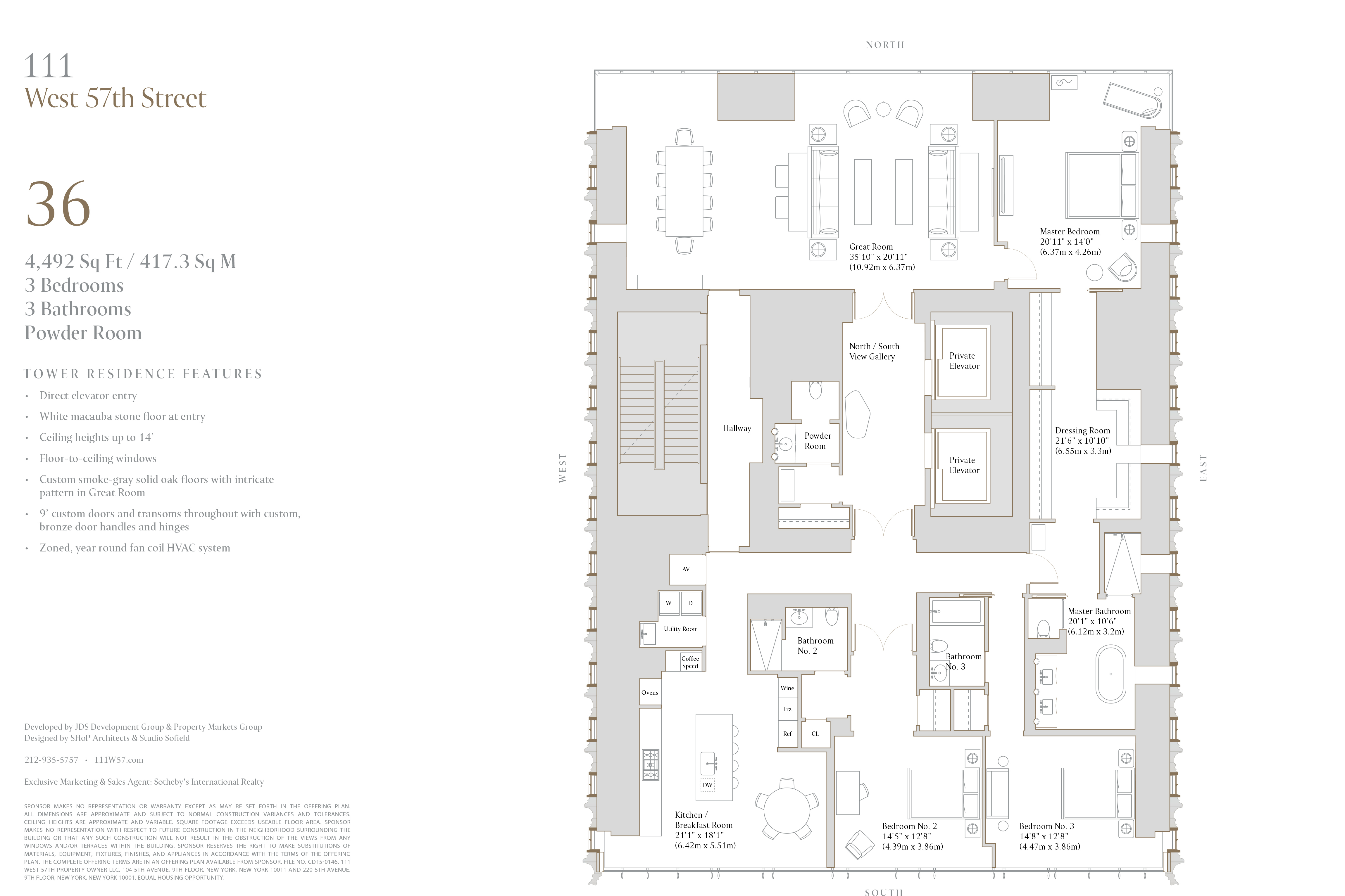 111 W 57th Street, New York, NY 10019, 3 Bedrooms Bedrooms, 6 Rooms Rooms,4 BathroomsBathrooms,Residential,For Sale,57th,PRCH-35075040