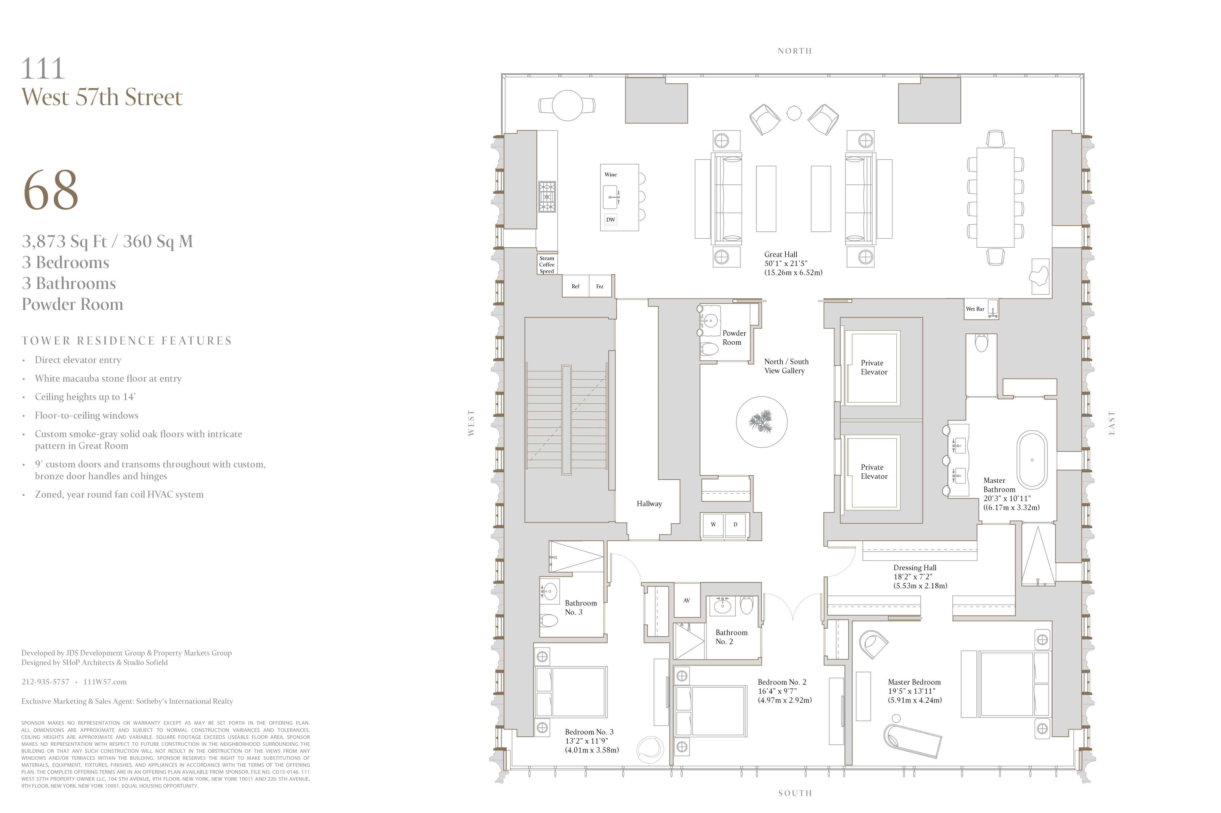 111 W 57th Street, New York, NY 10019, 3 Bedrooms Bedrooms, 6 Rooms Rooms,4 BathroomsBathrooms,Residential,For Sale,57th,PRCH-35074997