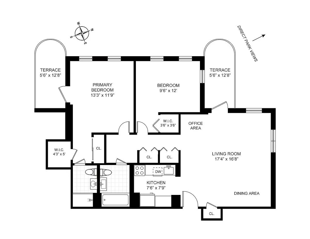 Floorplan for 1831 Madison Avenue, 9E