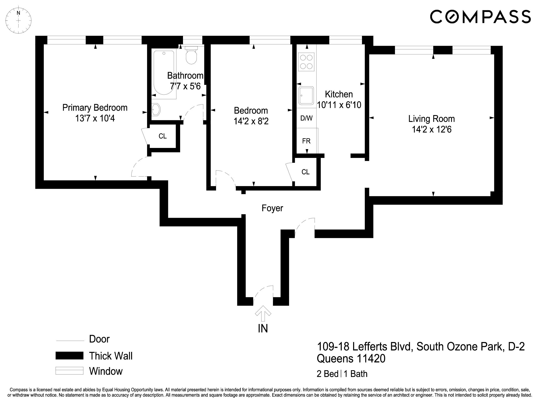 109-18 Lefferts Boulevard, New York, NY 11420, 2 Bedrooms Bedrooms, 5 Rooms Rooms,1 BathroomBathrooms,Residential,For Sale,Lefferts,COMP-1597900279367864713