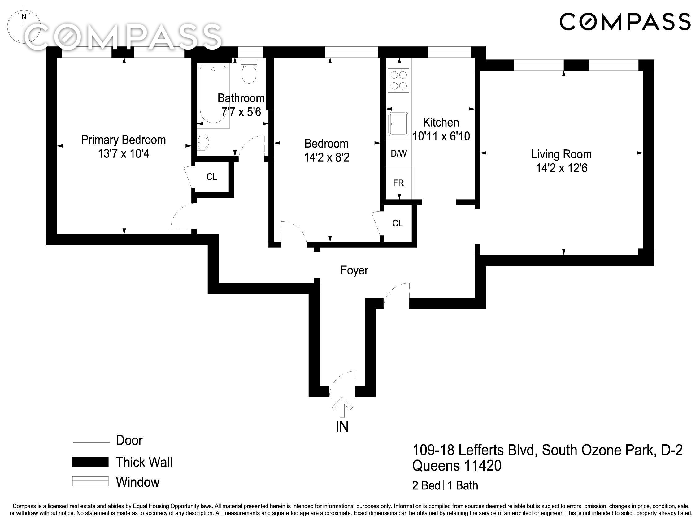 109-18 Lefferts Boulevard, New York, NY 11420, 2 Bedrooms Bedrooms, 5 Rooms Rooms,1 BathroomBathrooms,Residential,For Sale,Lefferts,COMP-1597900279367864713