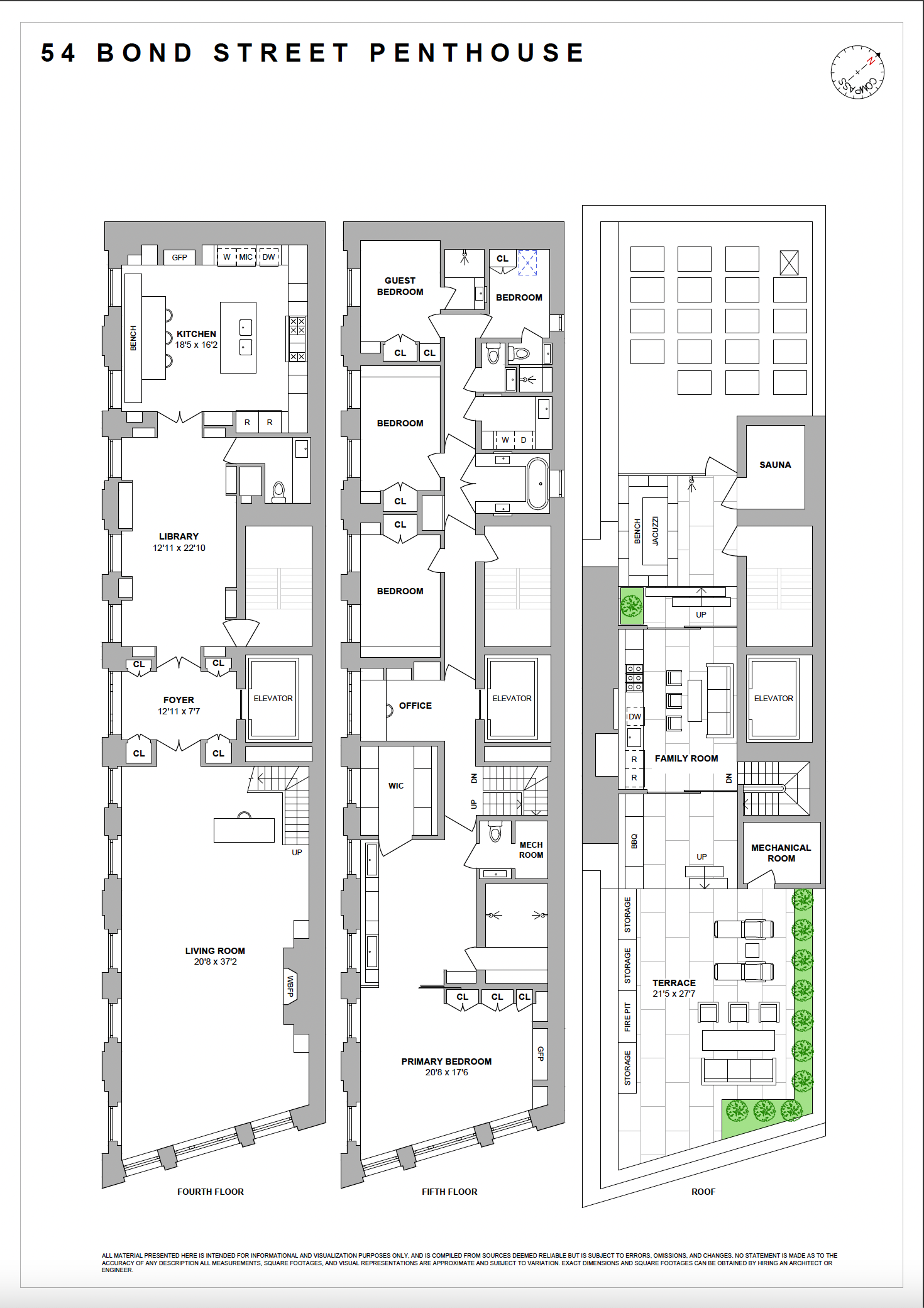 Floorplan for 54 Bond Street, PH