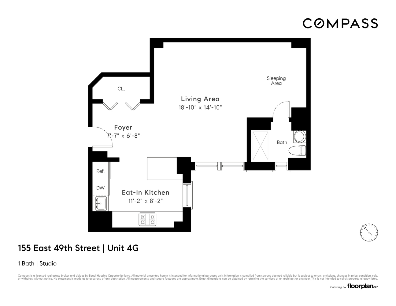 155 E 49th Street, New York, NY 10022, 2 Rooms Rooms,1 BathroomBathrooms,Residential,For Sale,49th,COMP-1626331464200699577