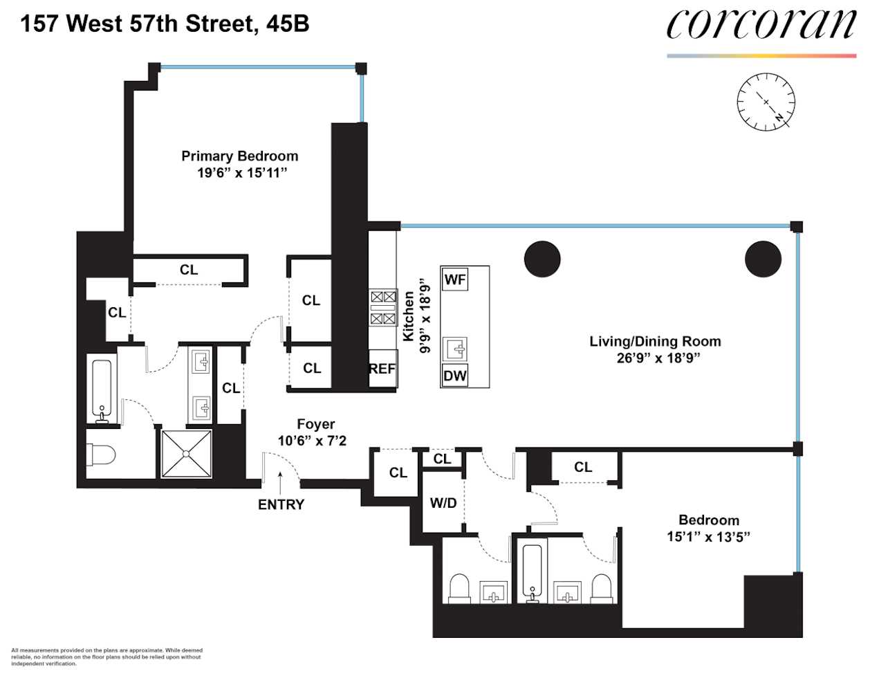 Floorplan for 157 West 57th Street, 45B