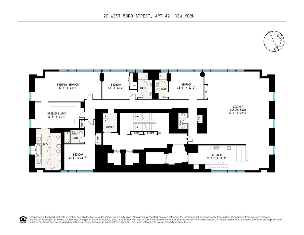 20 W 53rd Street, New York, NY 10019, 4 Bedrooms Bedrooms, 6 Rooms Rooms,5 BathroomsBathrooms,Residential,For Sale,53rd,COMP-1627678941656003193