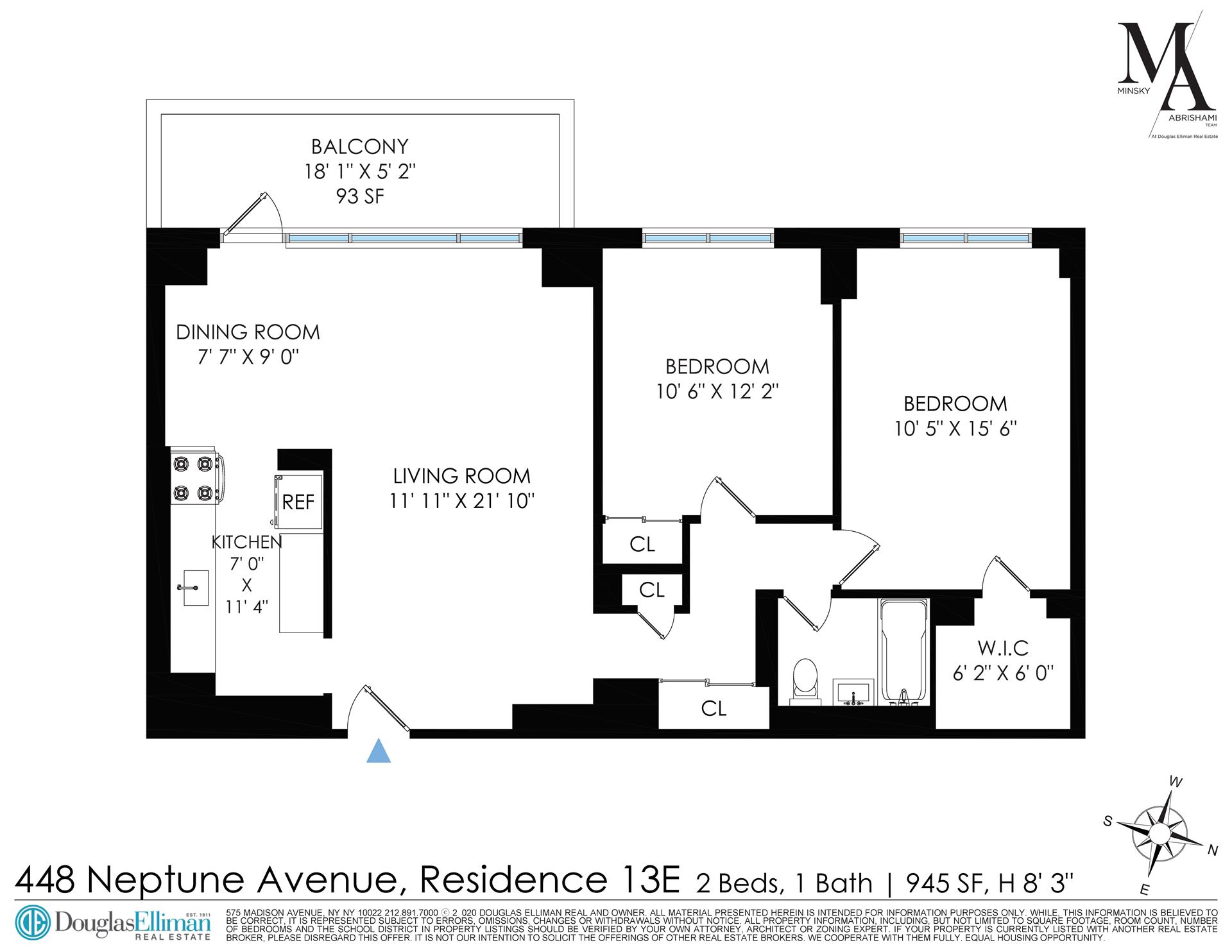 448 NEPTUNE Avenue, New York, NY 11224, 2 Bedrooms Bedrooms, 5 Rooms Rooms,1 BathroomBathrooms,Residential,For Sale,TRUMP VILLAGE SECTI,NEPTUNE,RPLU-5123123240