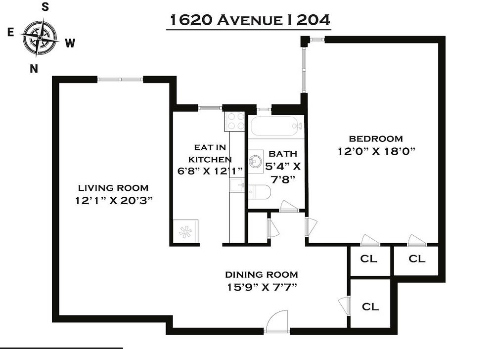 1620 Ave I, New York, NY 11230, 1 Bedroom Bedrooms, 3 Rooms Rooms,1 BathroomBathrooms,Residential,For Sale,Ave I,OLRS-2004285