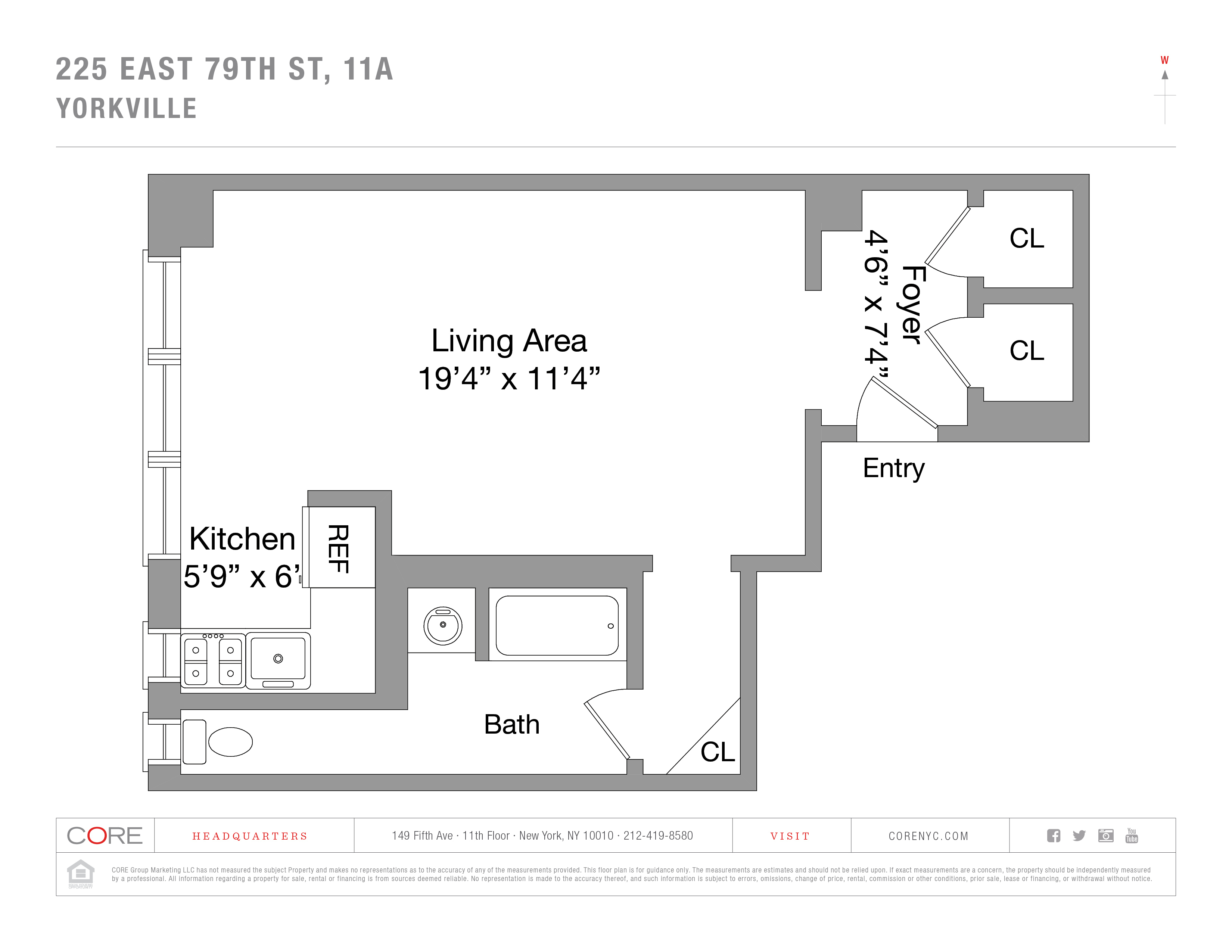 225 E 79th Street, New York, NY 10075, 2 Rooms Rooms,1 BathroomBathrooms,Residential,For Sale,79th,PRCH-35122784