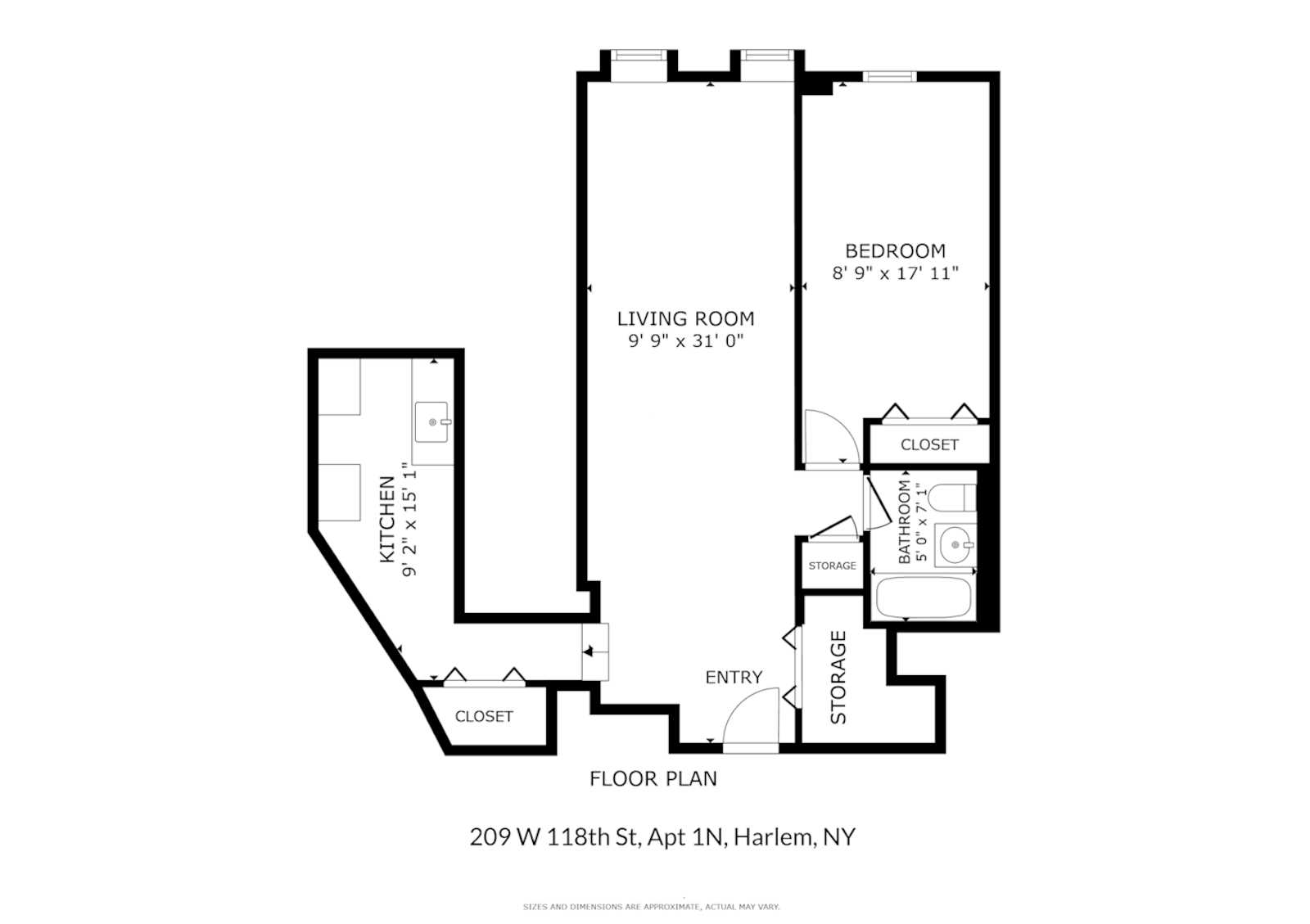 209 W 118TH Street, New York, NY 10026, 1 Bedroom Bedrooms, 3 Rooms Rooms,1 BathroomBathrooms,Residential,For Sale,GARDEN COURT,118TH,RPLU-63223131369