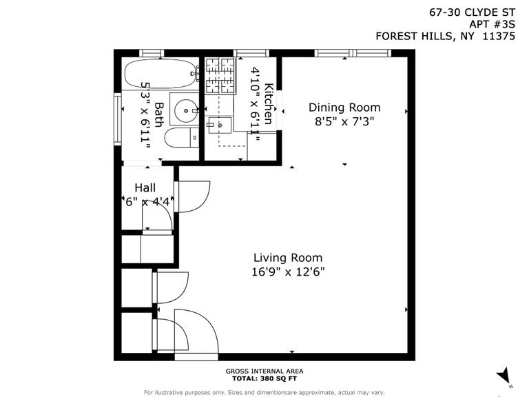 67-30 Clyde Street, New York, NY 11375, 2 Rooms Rooms,1 BathroomBathrooms,Residential Lease,For Rent,Clyde,RLMX-102220