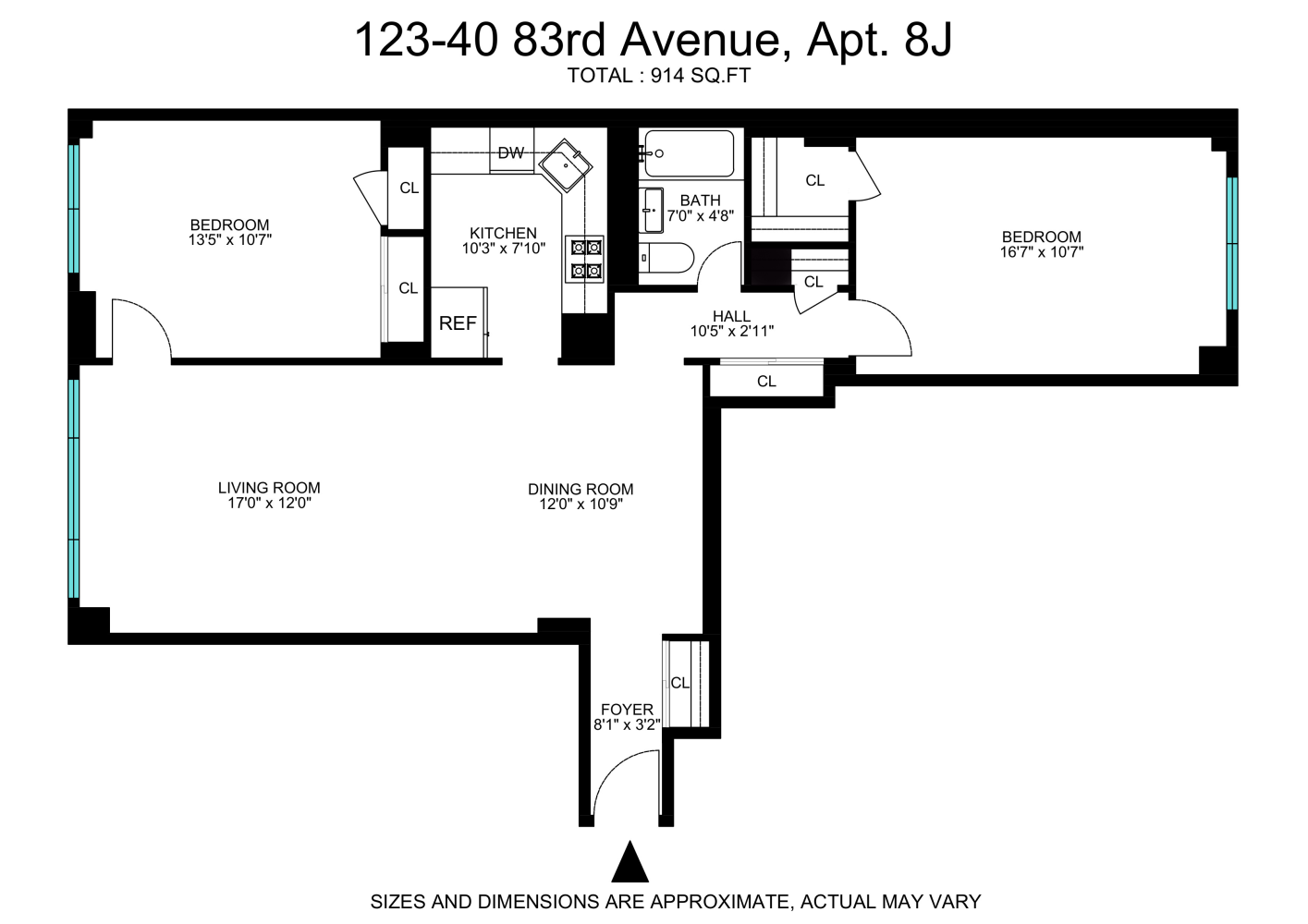 123-40 83RD Avenue, New York, NY 11415, 2 Bedrooms Bedrooms, 4 Rooms Rooms,1 BathroomBathrooms,Residential,For Sale,Park Chateau,83RD,RPLU-217123138295