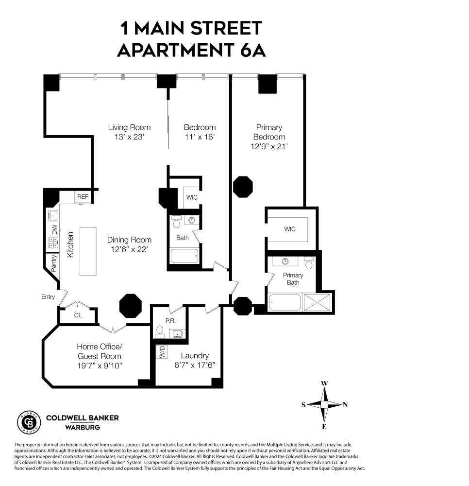 Floorplan for 1 Main Street, 6A