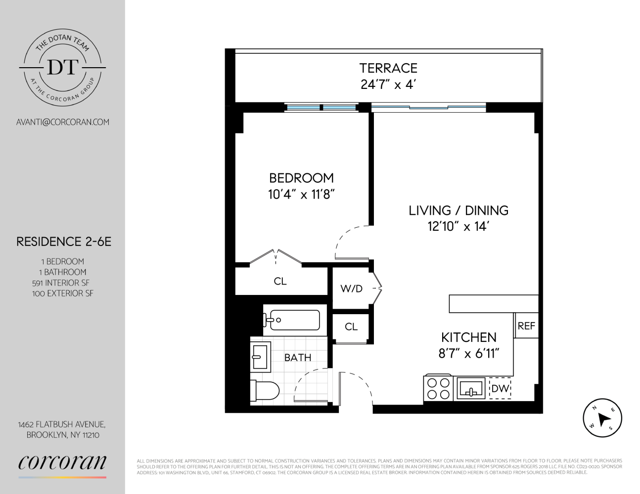 1462 FLATBUSH Avenue, New York, NY 11210, 1 Bedroom Bedrooms, 3 Rooms Rooms,1 BathroomBathrooms,Residential,For Sale,AVANTI,FLATBUSH,RPLU-33423112161