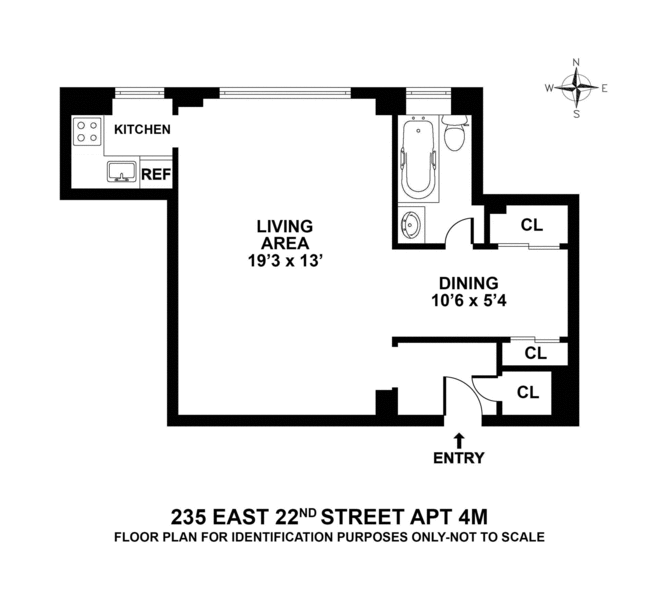 235 E 22nd Street, New York, NY 10010, 2 Rooms Rooms,1 BathroomBathrooms,Residential,For Sale,GRAMERCY HOUSE,22nd,RLMX-102385