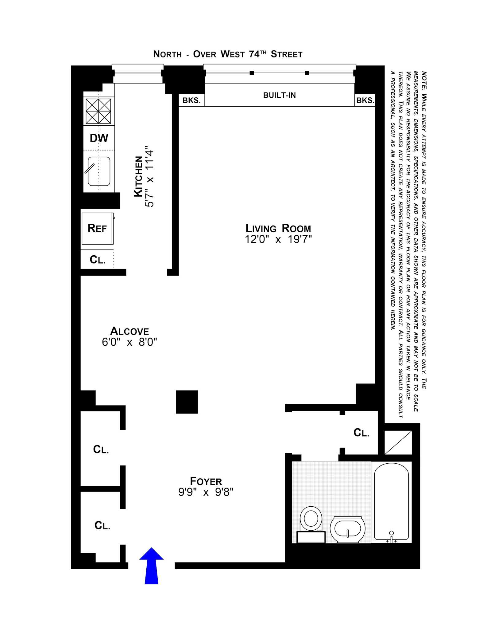 11 RIVERSIDE Drive, New York, NY 10023, 3 Rooms Rooms,1 BathroomBathrooms,Residential,For Sale,THE SCHWAB HOUSE,RIVERSIDE,RPLU-63223123157