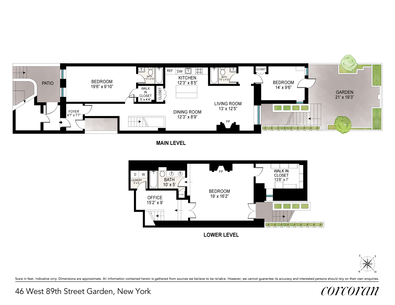 Floorplan for 46 West 89th Street, GARDEN