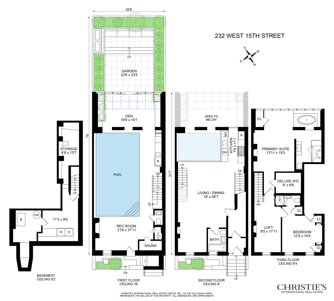 Floorplan for 232 West, 15th Street, 1