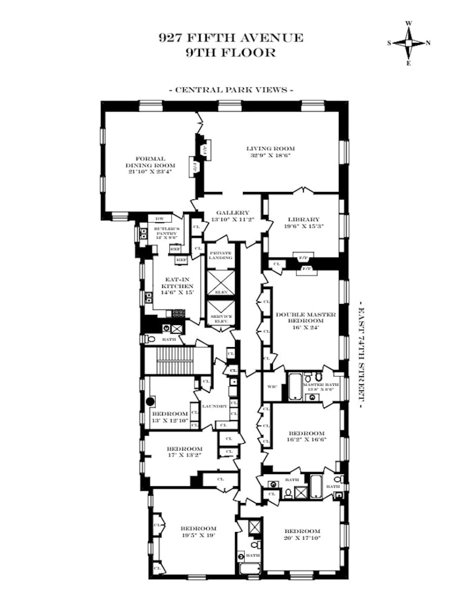 927 5TH Avenue, New York, NY 10021, 6 Bedrooms Bedrooms, 14 Rooms Rooms,5 BathroomsBathrooms,Residential,For Sale,927 Fifth Avenue Co,5TH,RPLU-21923162580