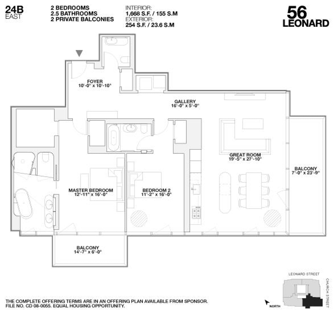 Floorplan for 56 Leonard Street, 24BEAST